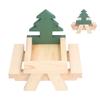 Squirrel Picnic Table Wooden Funny Squirrel Feeder with Corn Cob Holder for Outdoor