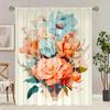 2 Pieces - Customizable Pattern Size - Printed Curtain - Polyester Material - Bedroom, Living Room, Study