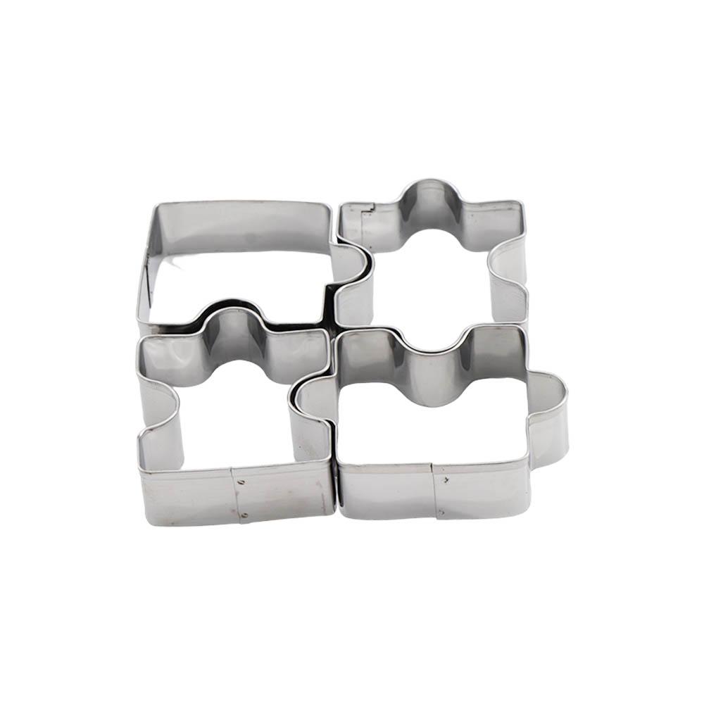4Pcs Biscuit Cake Christmas Decorating Cookies Tool Mould Stainless Steel Jigsaw