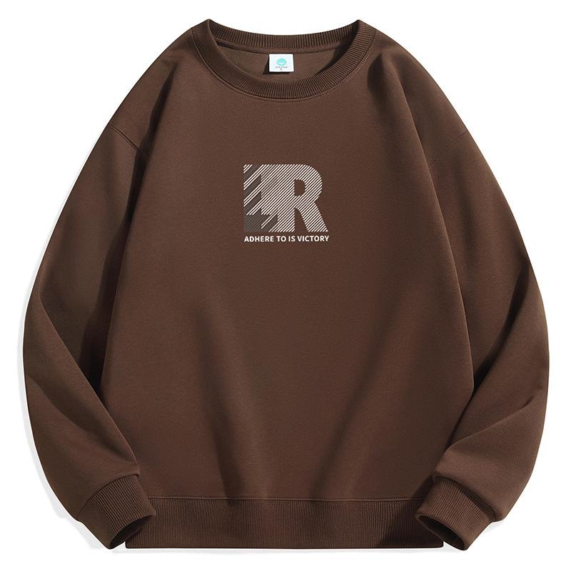 Men's Crew Neck Sweater New Cotton Composite Versatile Long-sleeved Top Sweater Jacket