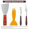 25 Pcs 3D Printer Tools Kit 3D Printing Accessories Include 2 Wire Brush 1 Putty 1 Plastic Shovel 5 Diamond Files 2 Tweezer 10 Needles 1 Plier 1