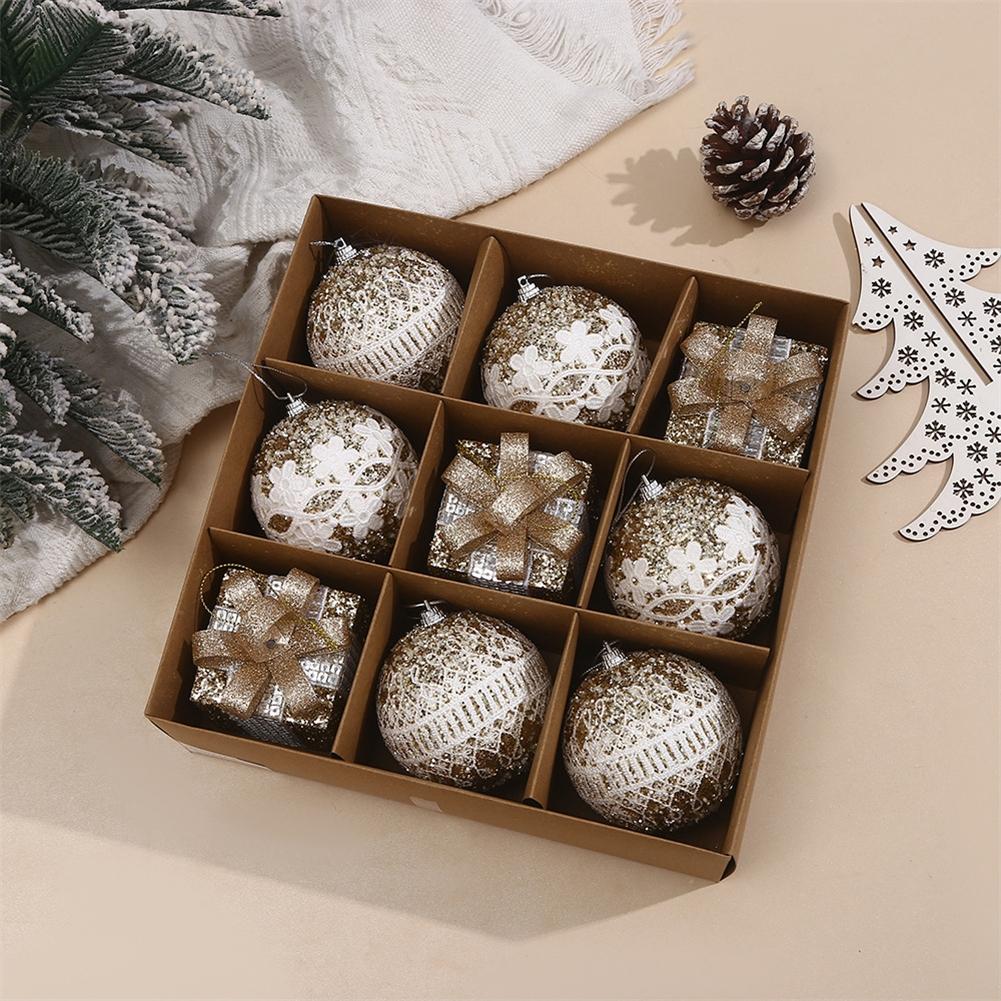 Christmas Party White Christmas Ornament Exquisite Decorations Harmonious Touch Lightweight Foam Shimmering Designs