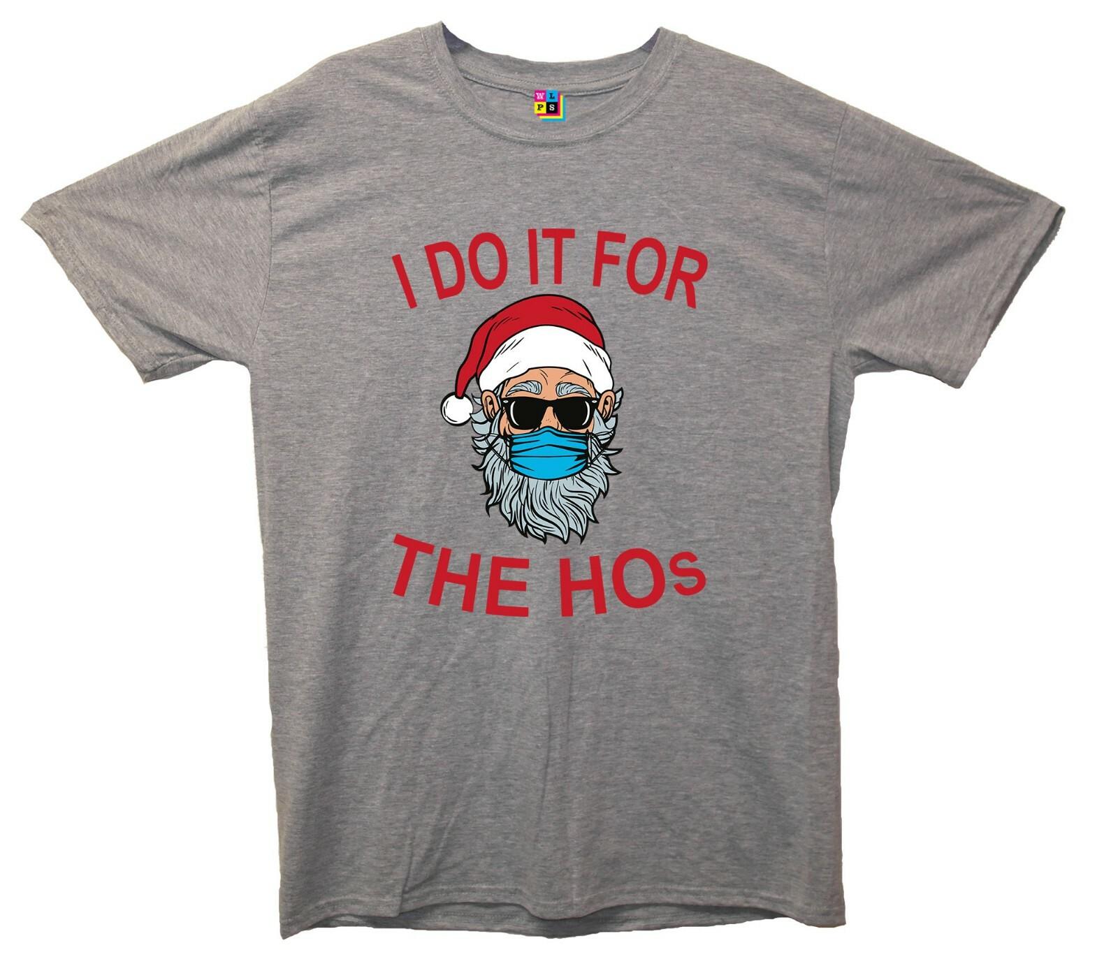 I Do It For The Ho s Masked Santa Funny Christmas Printed T-Shirt S разноцветный