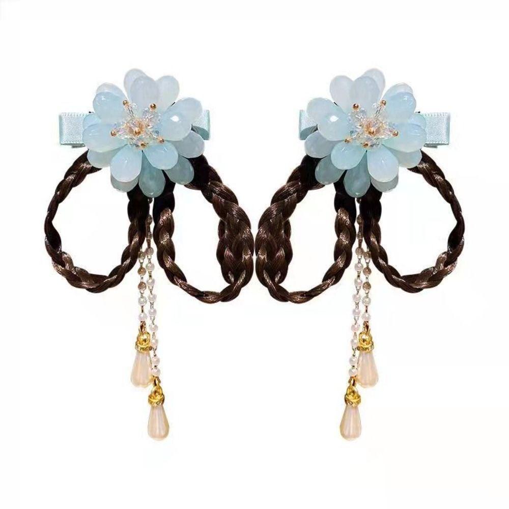 Duckbill Clip Wig Braid Head Wear Children Hair Clip Ancient Style  Hairpin Women Hair Accessories