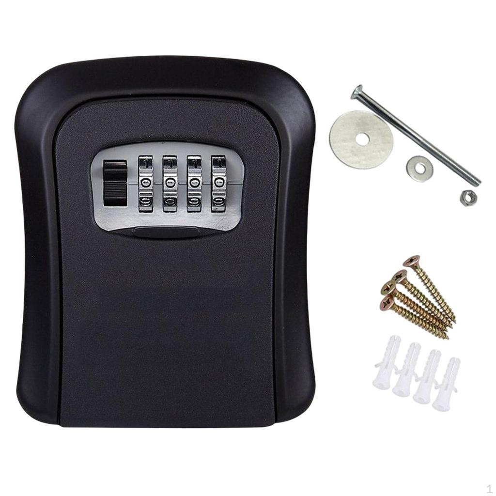 Key Storage Box Organizer Wall Mount 4 Digit Combination Case for Home Store Indoor