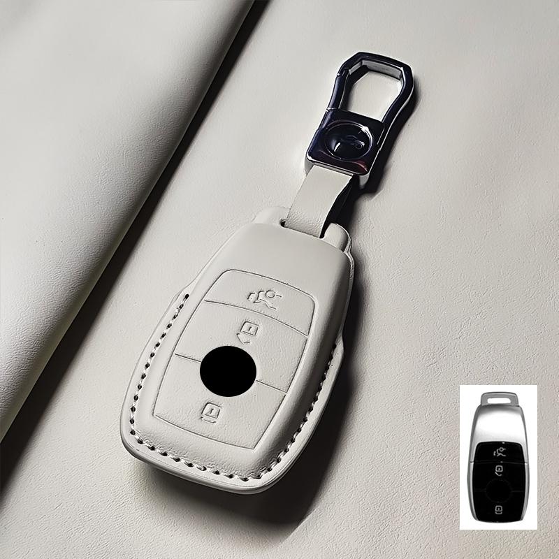 Autofernbedienung Schlüsselhülle Abdeckung für Mercedes Benz A C E S G Klasse AMG GLC CLE CLA GLB GLS W177 W205 W213 W222 X167 Echtes Leder