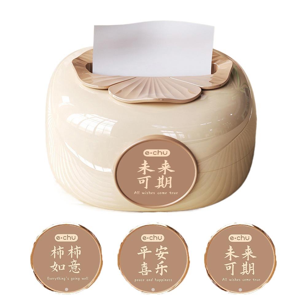 

Reusable Desktop Paper Towel Dispenser Creative Spring Drawn Paper Box Household White Style 1