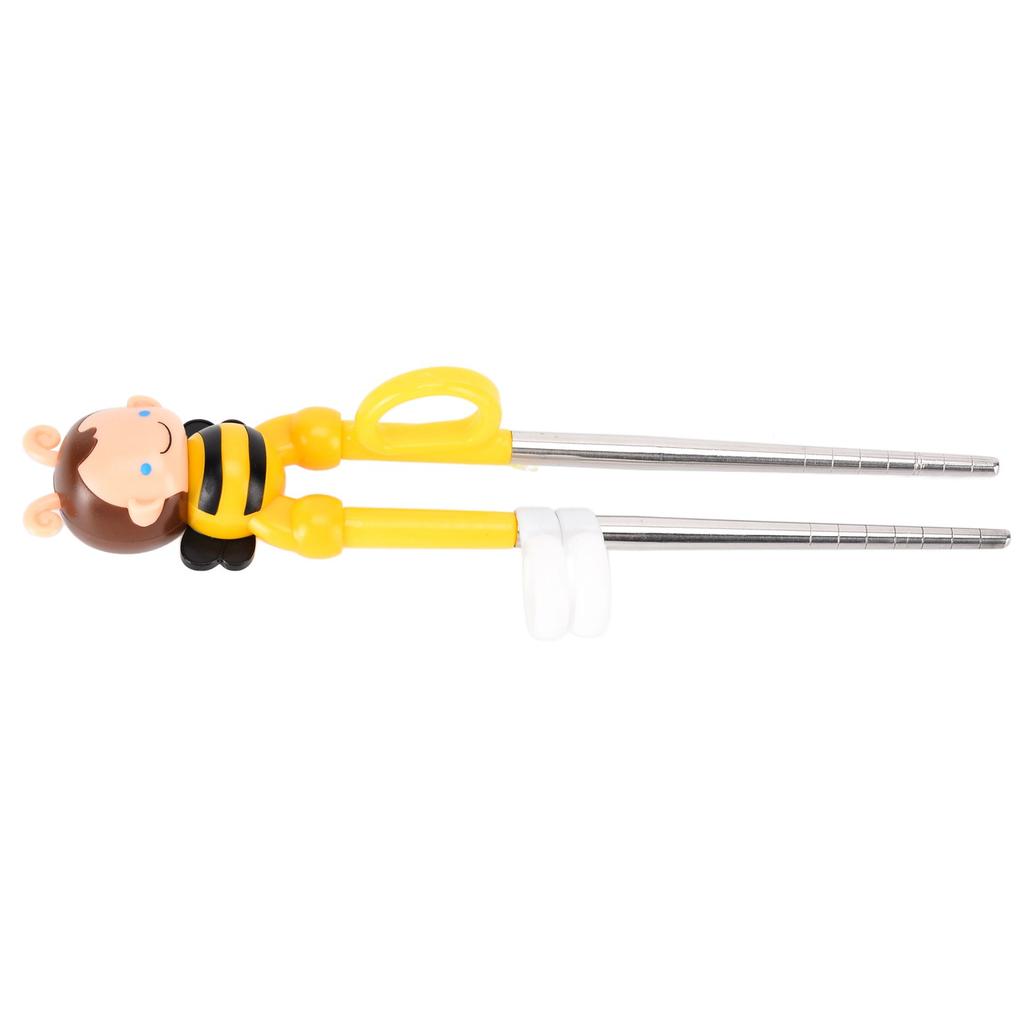 Baby Training Chopsticks Cute Animal Shape Soft Silicon Learning Chopsticks Helper for ChildrenYellow Bee