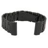 Stainless Steel Watchband Adjustable Replacement Watch Strap with 2 Snap Fastener 26mm for Fenix 7X 6X 5X Black