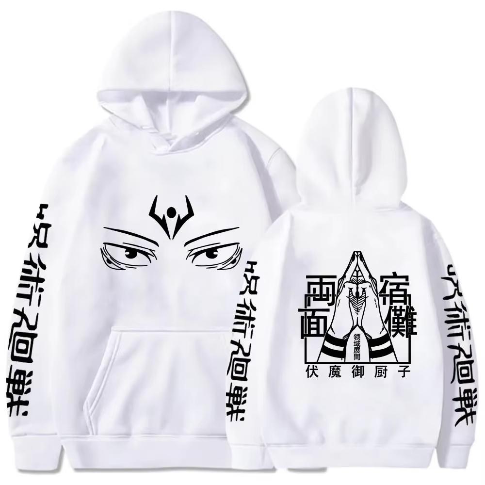 2025 New Anime Jujutsu Kaisen Itadori Yuji Ryomen Sukuna Eyes Hoodie Autumn Winter Men Women Long Sleeve Pullover Sweatshirt