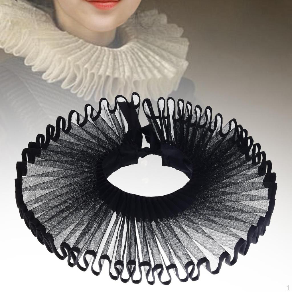 Elżbietańska Kryza Klauna Wygodne Falbankowe Kołnierze na Halloween Średniowieczne