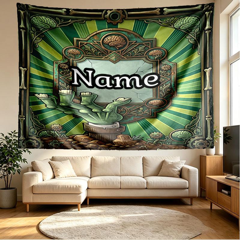 Custom Name Personalized Plants vs. Zombies Print Tapestry, Wall Art Decor, Bedroom, Dorm, Apartment, LivingRoom, Party Backdrop, Gift for Birthday
