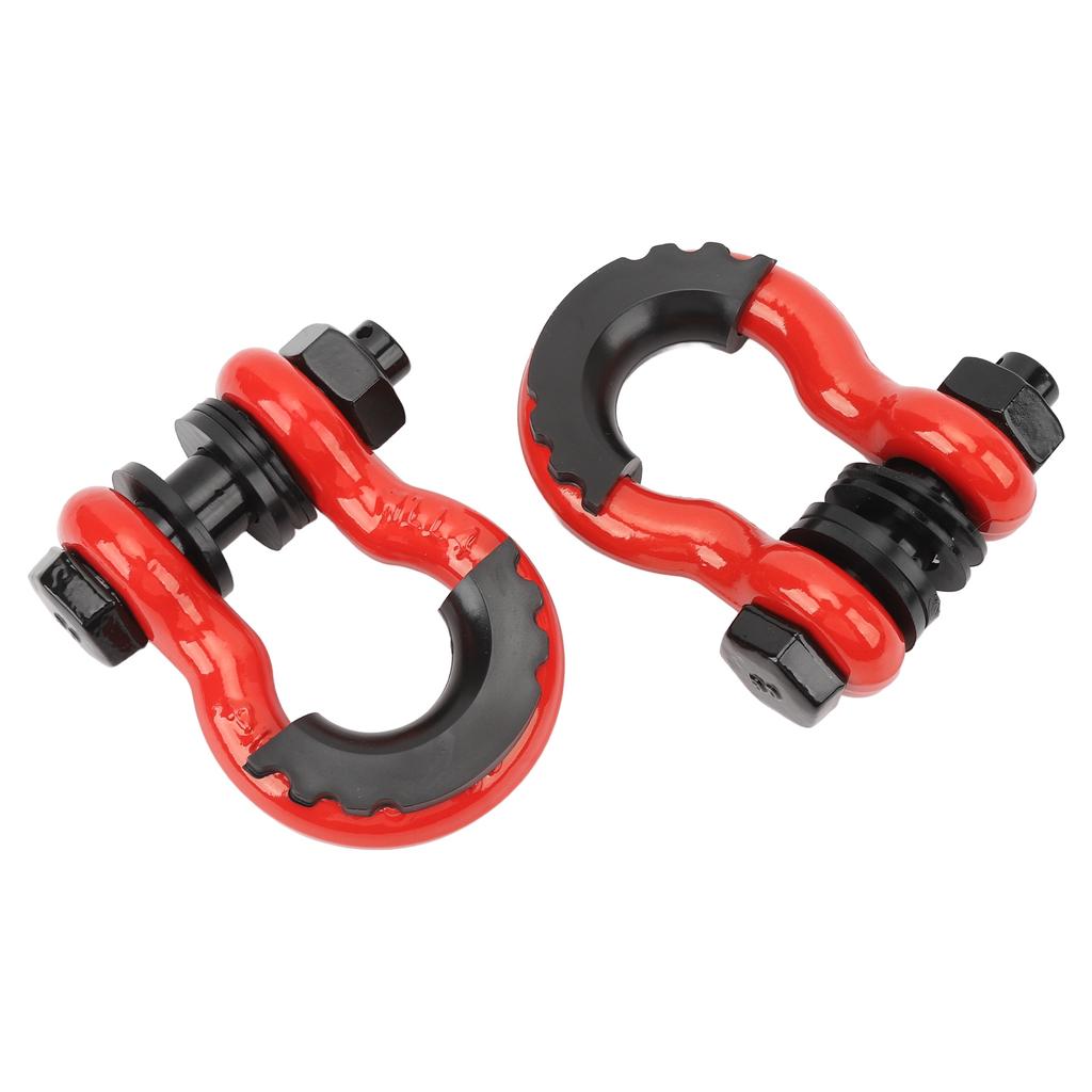 2PCS 3 4 Inch D Ring Shackles with 7 8in Pin and Washer 5952lbs Break Strength for Tow Strap Winch Off Road Vehicle