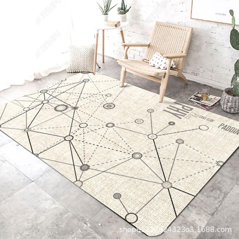 Severský lehký luxusní kreslený koberec do obývacího pokoje, ložnice nebo pracovny