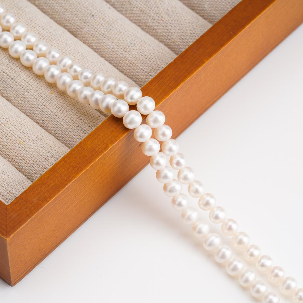 Natural Freshwater Pearl Beads: Near-Round, Small, Clean Surface for DIY Jewelry and Accessories