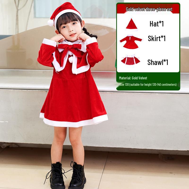 Kinder Weihnachtsmann Kostüm für Weihnachten - Jungen & Mädchen Verkleidungsoutfit