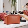 Women Cosmetic Bag Large Capacity Leather Cosmetic Organizer Washing Storage Bag