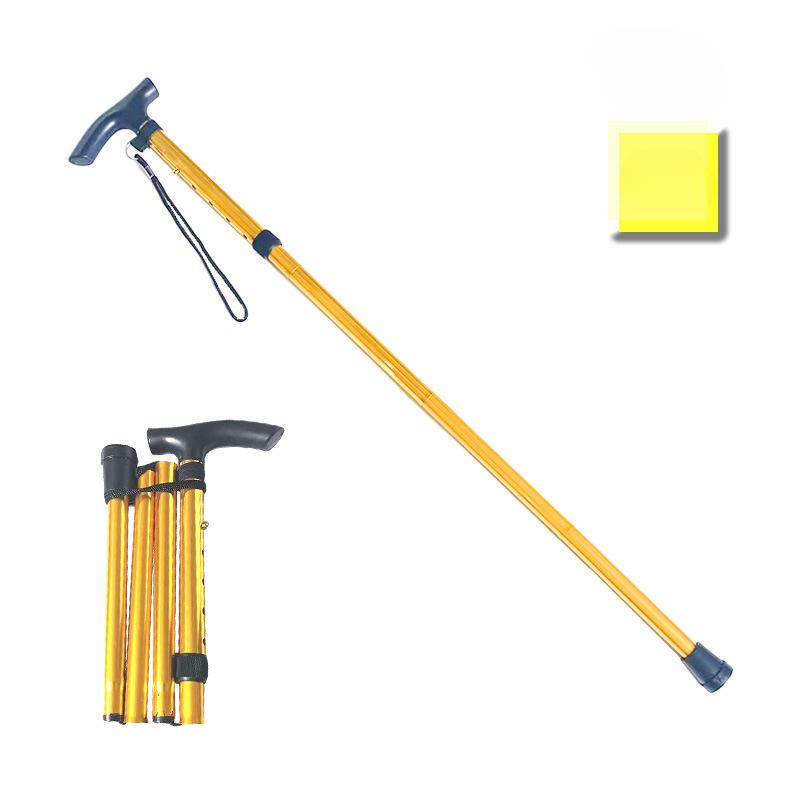 1Pc Climbing Cane, Retractable Folding, Hiking Cane, Non-slip Cane, Senior Strengthening Adjustable 5-section Cane