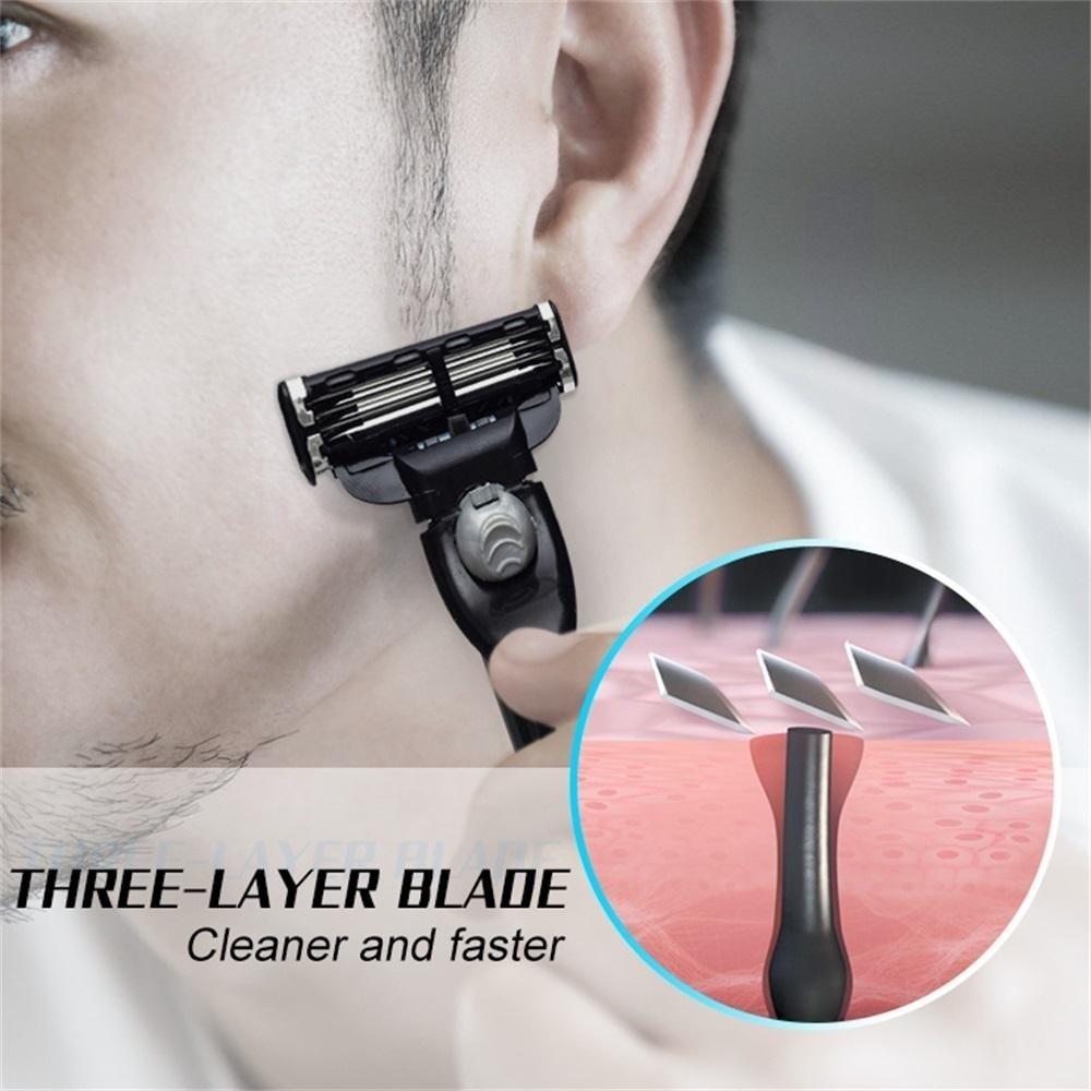 4pcs Compatible Blade Standard Manual 3-layer Razor Blade  for MACHE 3  Men's Razors Tool