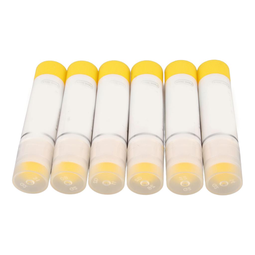 6Pcs Paint Sticks Quick Drying Washable Vibrant Pure Color Easy to Use Paint Pens for Coloring Painting Doodle Yellow