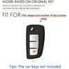 SANRILY Metal Leather 3 Button Key Fob Cover Fit for Nissan Rogue Sport 2018 2019 Rogue Select Sentra Sylphy Pulsar Flip Folding Key Keyless Key