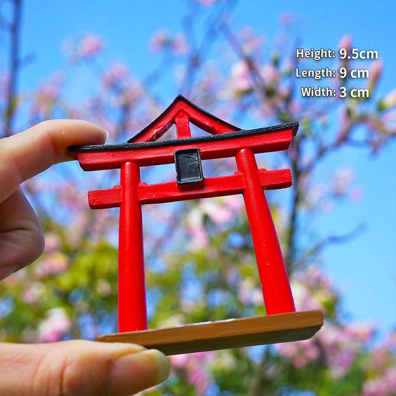 Japanese Style Torii Gate Ornaments Mini House Decorations Resin Miniature Door Crafts Fairy Figurines Japanese Torii Gate Model