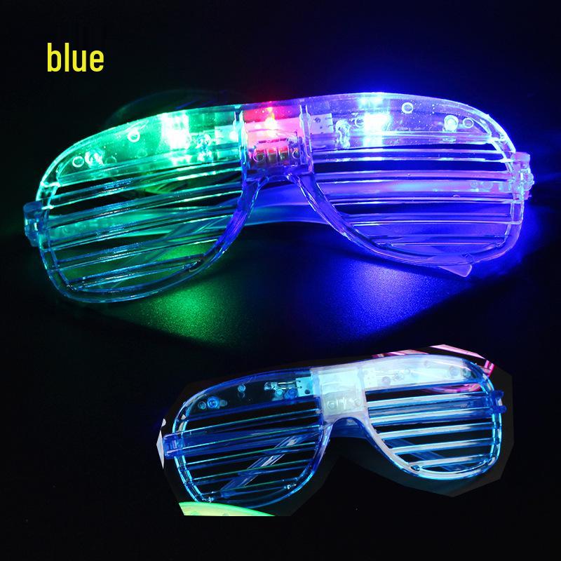 Leuchtende LED-Blinkende Disco-Brille - Dreilicht-KTV-Atmosphären-Requisite für Erwachsene