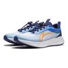 Li Ning Kids Trendy Versatile Shock Absorption Rebound Low Top Running Shoes Kids Running Shoes White Blue YKFU062-1