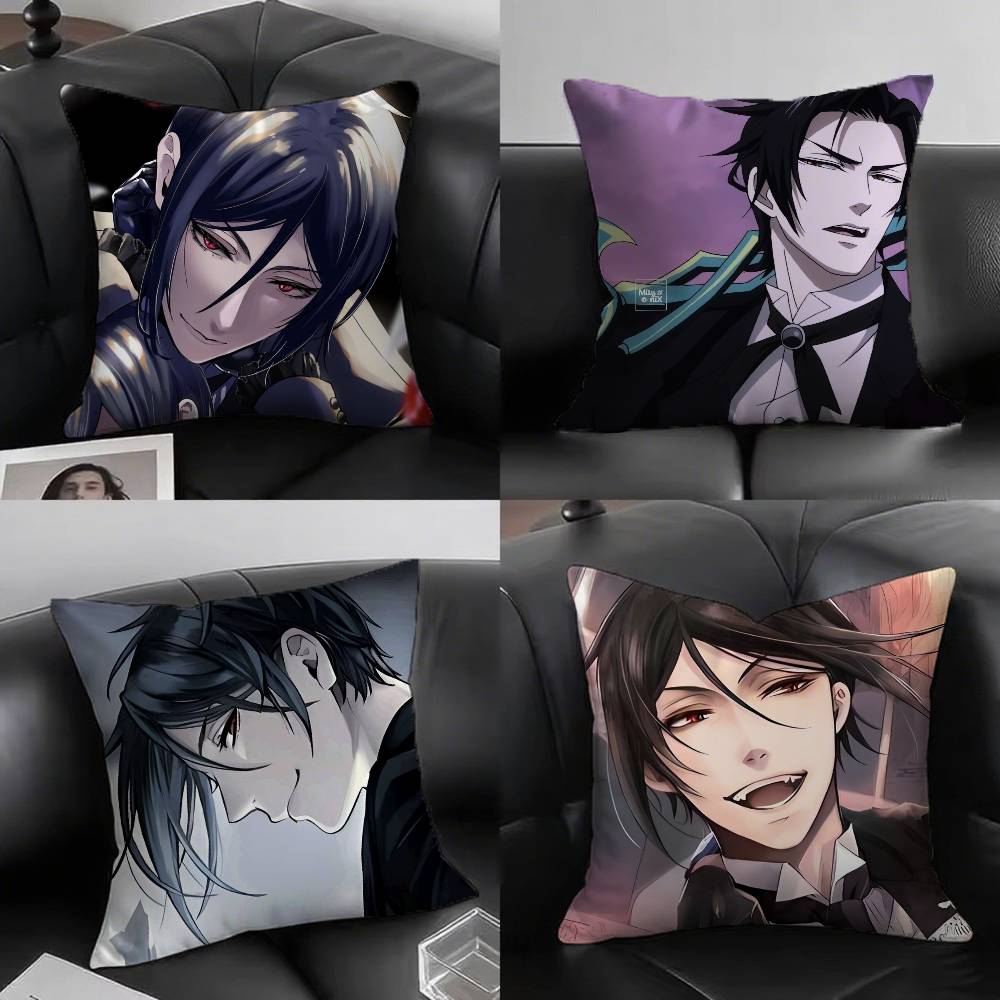 Amine BBlacks Butler Pillow Case Fashion Square Pillowcase Bedroom Sofa Room Ins Decoration Leisure