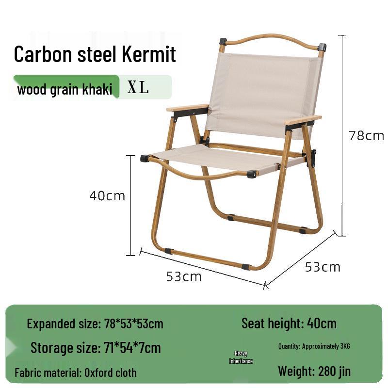 Kermit Outdoor Portable Aluminum Folding Camping & Fishing Chair