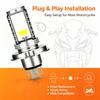 H4 LED Moto H6 BA20D LED Motorcycle Headlight Bulbs 2 Sides COB White 6000K Hi Lo Lamp Scooter Accessories Fog Lights 12V