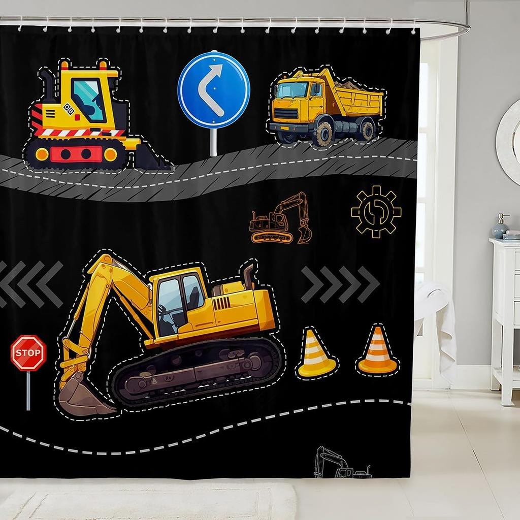 Guinea Pig Shower Curtain Set,Cute Pet Animals Bathroom Curtain,Kids Girls Teens Colorful Daisy Floral Waterproof Fabrics Kawaii
