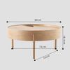 Solid Wood Coffee Tables Modern Multifunctional Storage Side Table Nordic Design Living Room Round Sofa Coffee Table Removable