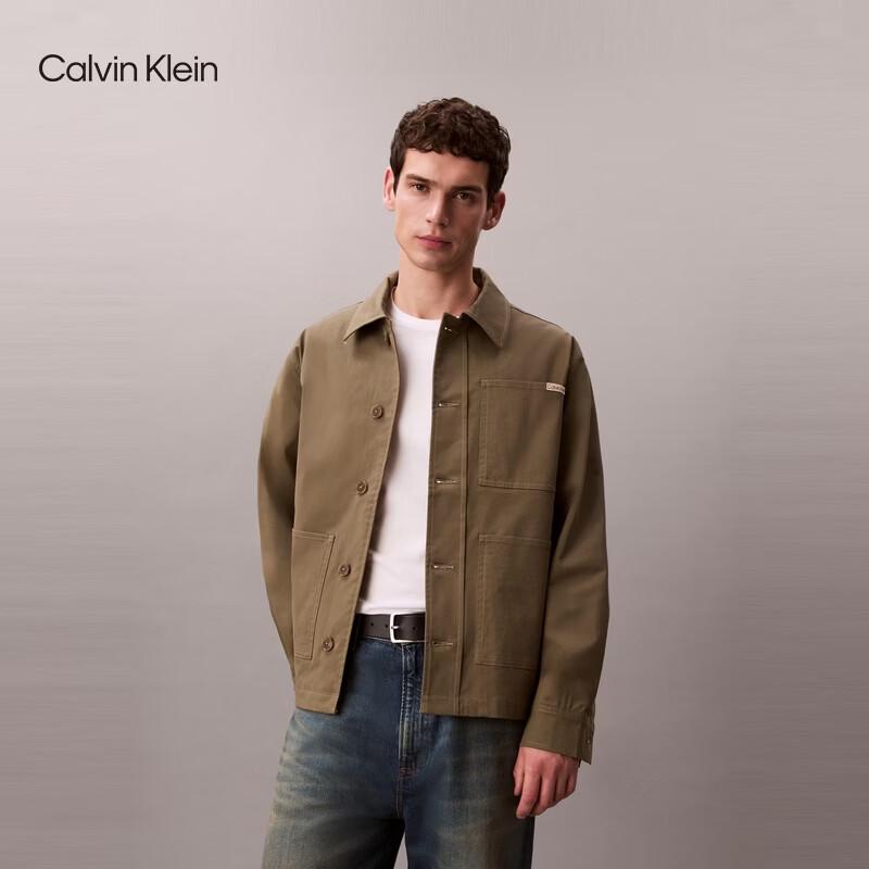 Calvin Klein Джинсовая мужская рабочая куртка с лацканами M