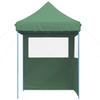 Foldable Pop Up Party Tent with 2 Side Panels Green