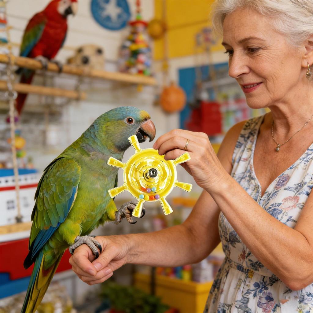 Papagei Drehend Freude Entspannungsspielzeug Papagei Perlen Spinner Spielzeug Interaktiv Rotierend Kau Übung Vogel Spinner Zubehör