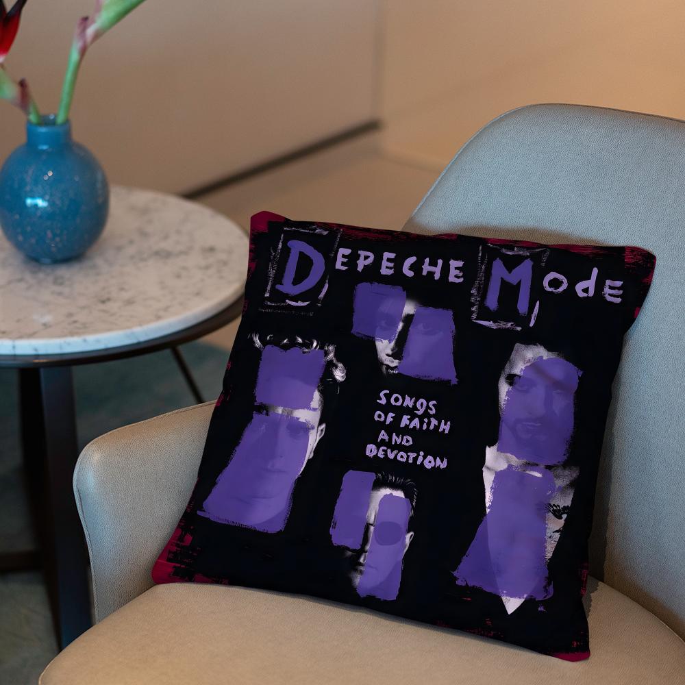 Band D-Depeche M-Mode Memento Mori Cushion Cover 2-in-1 Reversible Plush Pillow Cover | Car/Sofa/Bed | Perfect Gift