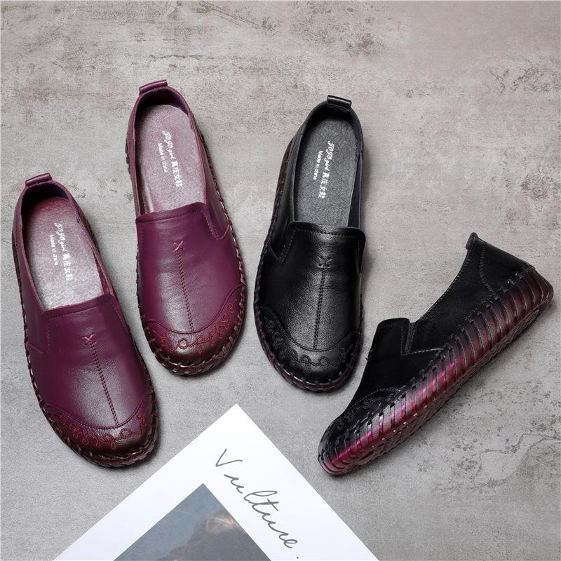 Frühlingsschuhe aus echtem Kuhleder für Damen, Slip-on-Designer, hochwertige Damen-Loafer, lässige Oxford-Wohnungen, Damen-Mokassins