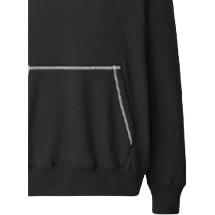 Uniqlo X JW Anderson Collaboration Long Sleeve Hooded Sports Sweatshirt Men Sweatshirt Black 447065-09