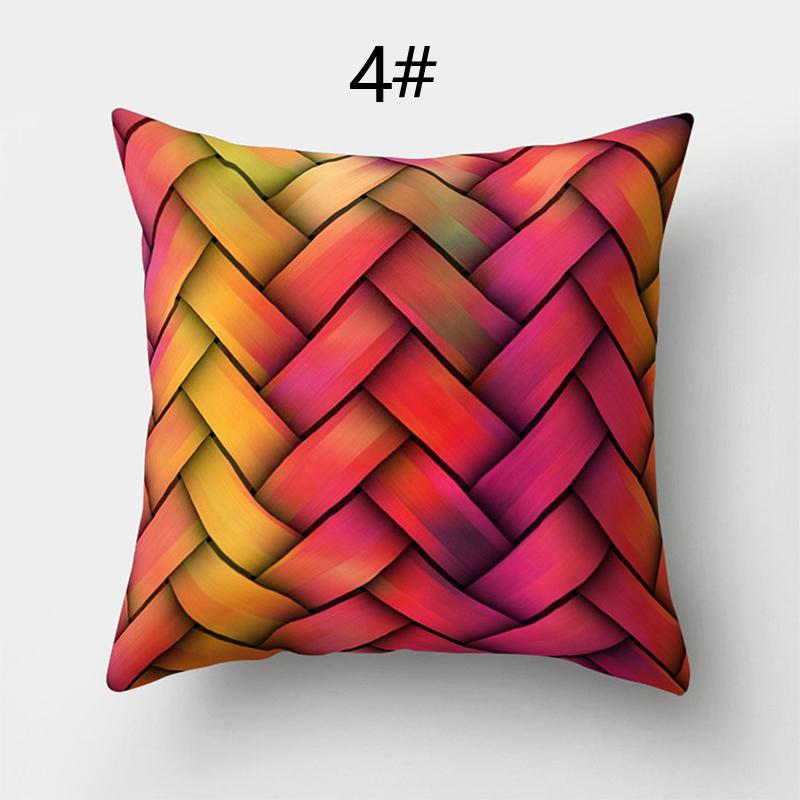 Red Geometric Pillow Case Sofa Car Waist Throw Cushion Cover Home Decor Red Geometric Pillow Case Sofa Car Waist Throw Cushion Cover Home Decor