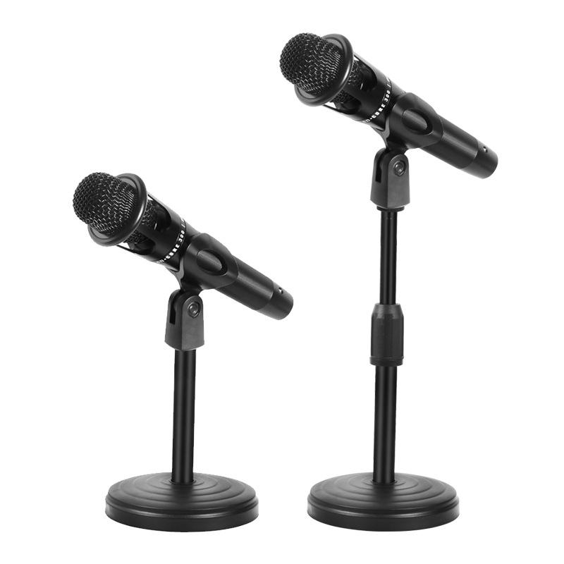 Universal Multi-functional Desktop Microphone Stand for Live Broadcast, Conferences, Speeches, Presentations, and Singing.