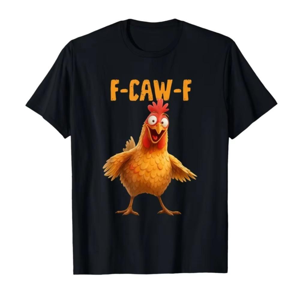

Смешная футболка F Caw F Chicken FCAWF Chicken для женщин, смешная, 100% хлопок, с круглым вырезом, с коротким рукавом, идея подарка, одежда S