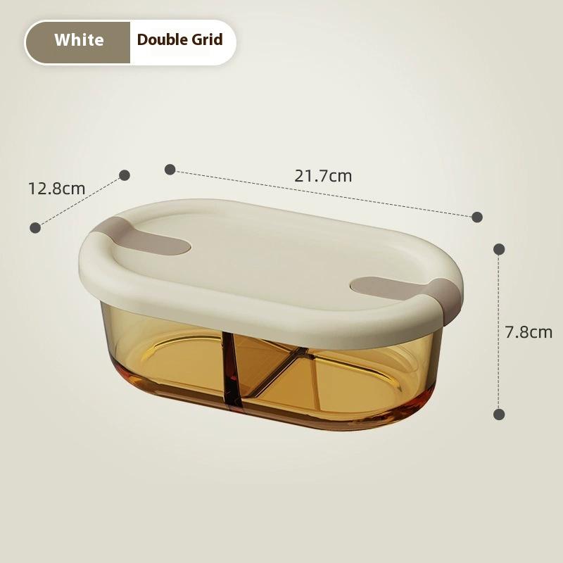 Microwave Glass Lunch Box For Office Workers Separated Heat-Resistant Lunch Box Bowl Sealed And Kept Fresh With Lid