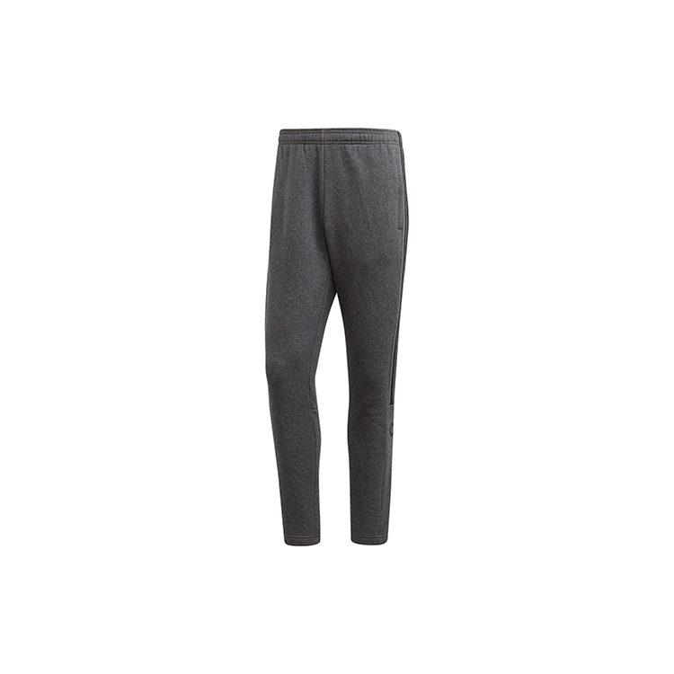 Adidas Knitted Sweatpants Men's Gray Moderate Straight Fit Pants EI9006