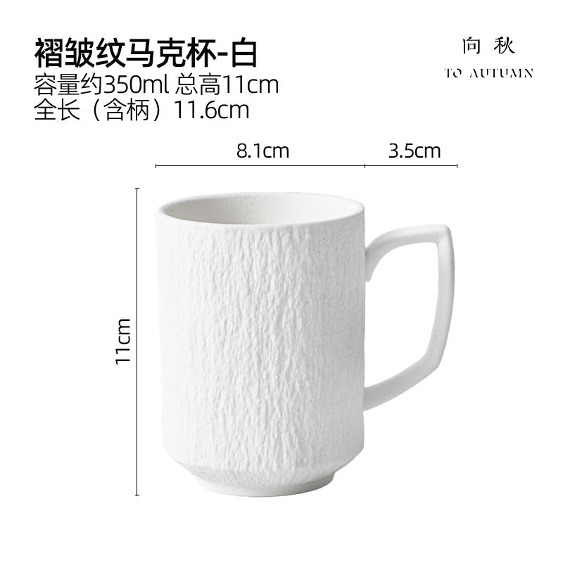Ceramic Couple Water Cup Personalized Coffee Design Light Luxury High Aesthetic Value Office and Home Mug