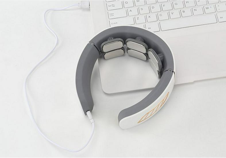11 Cross 6-Head Smart Cervical Spine Massager with Electromagnetic Pulse and Kneading for Neck and Shoulder Relief