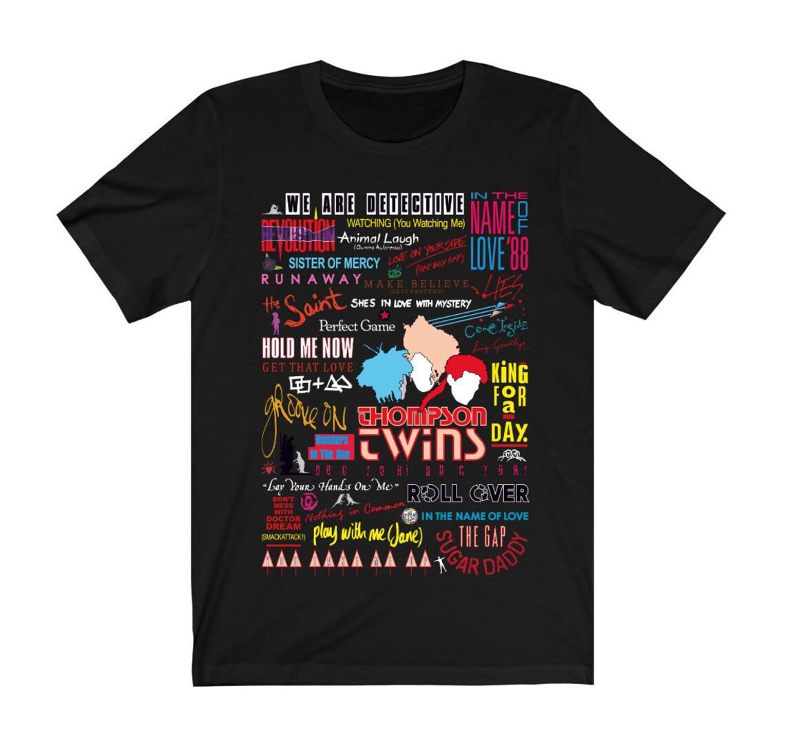 Thompson Twins - Typography Montage - Unisex T-Shirt All Size S To 5XL XXXL
