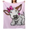 Bow Bullterrier Throw Blanket funny gift Luxury Thicken for babies heavy to sleep Blankets