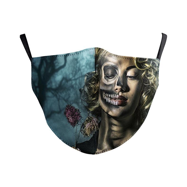 Funny Digital Print Cotton Face Mask Fashion Creative Dustproof Reusable Daily Protective Face Cover