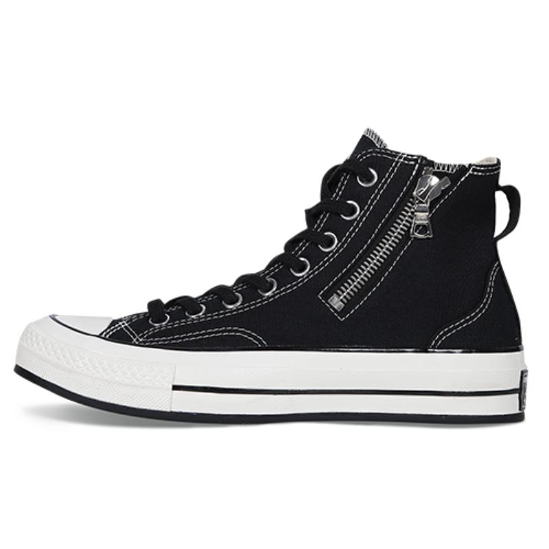 

Converse 1970s RiRi Zipper RiRi Side Zipper Vintage Casual Non-Slip Abrasion Resistant High-Top Board Shoes Unisex Black 45